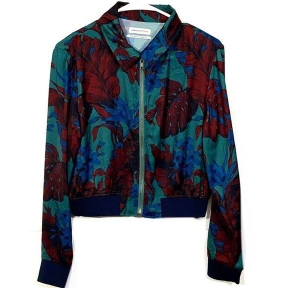 Urban Outfitters Retro Cropped Full Zip Jacket - Picture 1 of 4